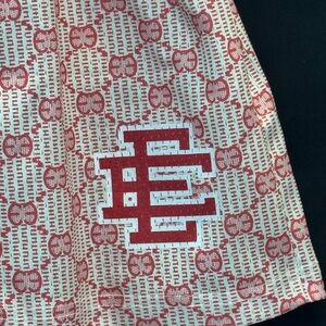 Eric Emanuel Red and White Athletic Shorts 1000%  Authentic